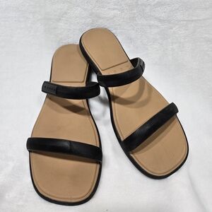 Reef Black and Tan Strappy Sandals-Vegan